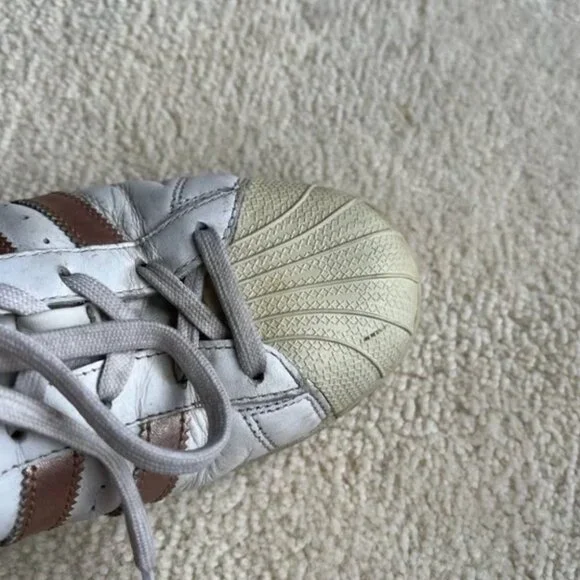 Adidas Rose Gold Superstar Sneakers - Picture 9 of 12